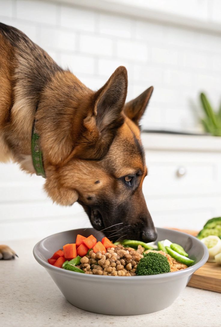 Perro disfrutando de comida casera natural en su bowl